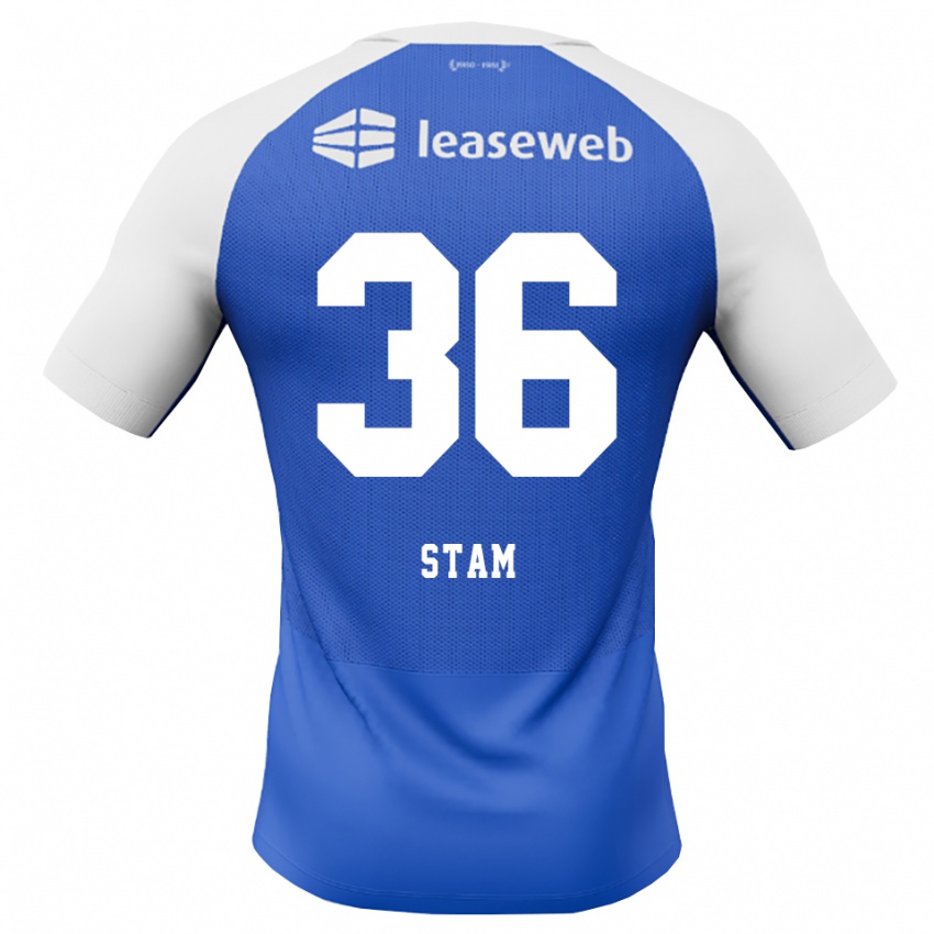 נשים Finn Stam #36 כחול דודוד אדום לבן הרחק ג'רזי 2026/27 חולצה קצרה