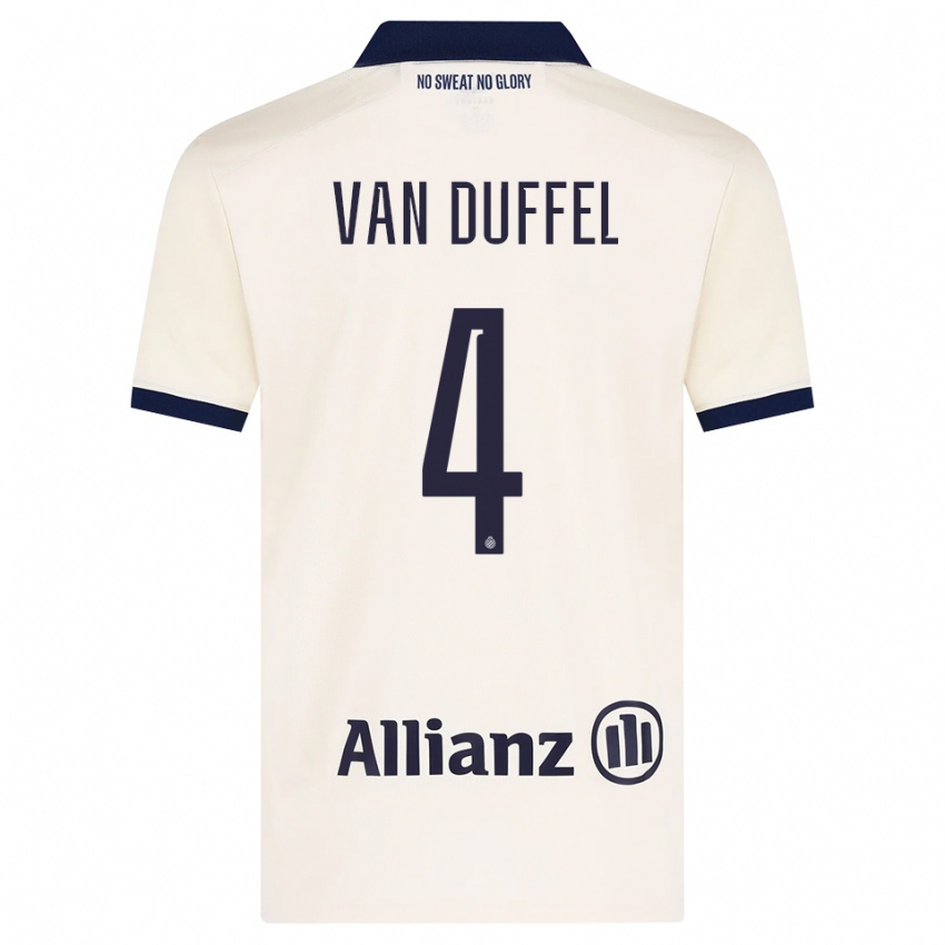נשים Céderick Van Duffel #4 בז' שחור הרחק ג'רזי 2026/27 חולצה קצרה