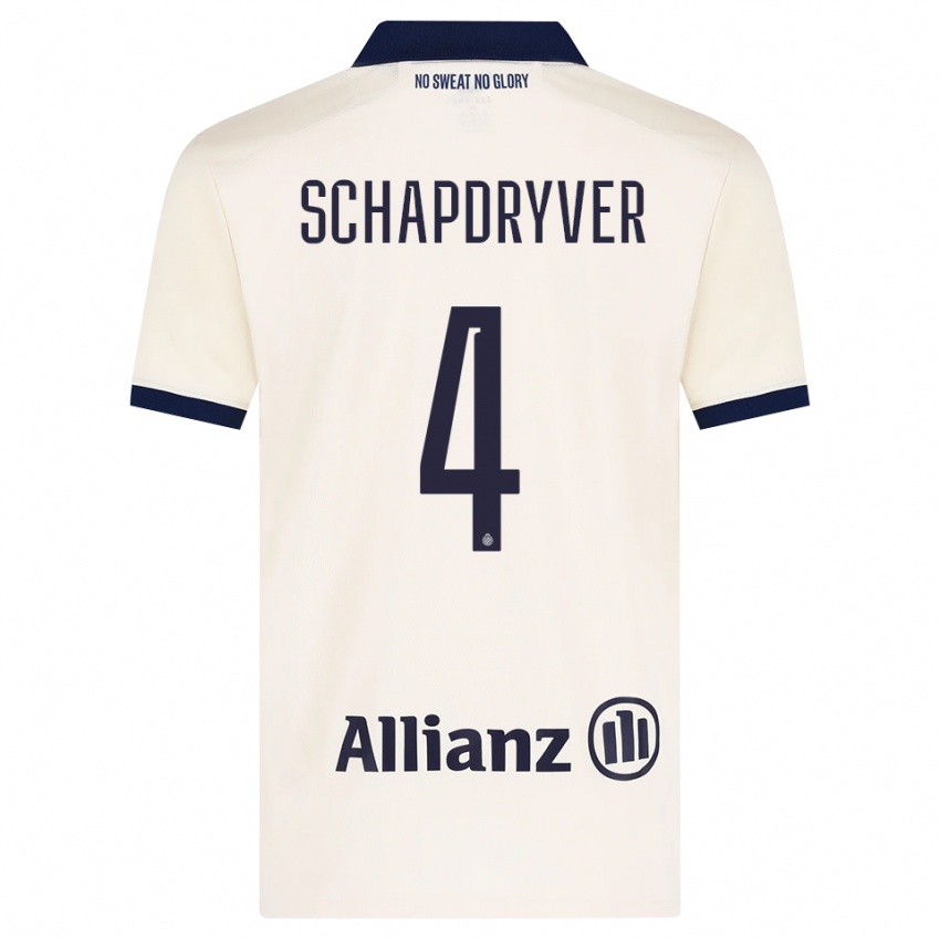 נשים Emely Schapdryver #4 בז' שחור הרחק ג'רזי 2026/27 חולצה קצרה
