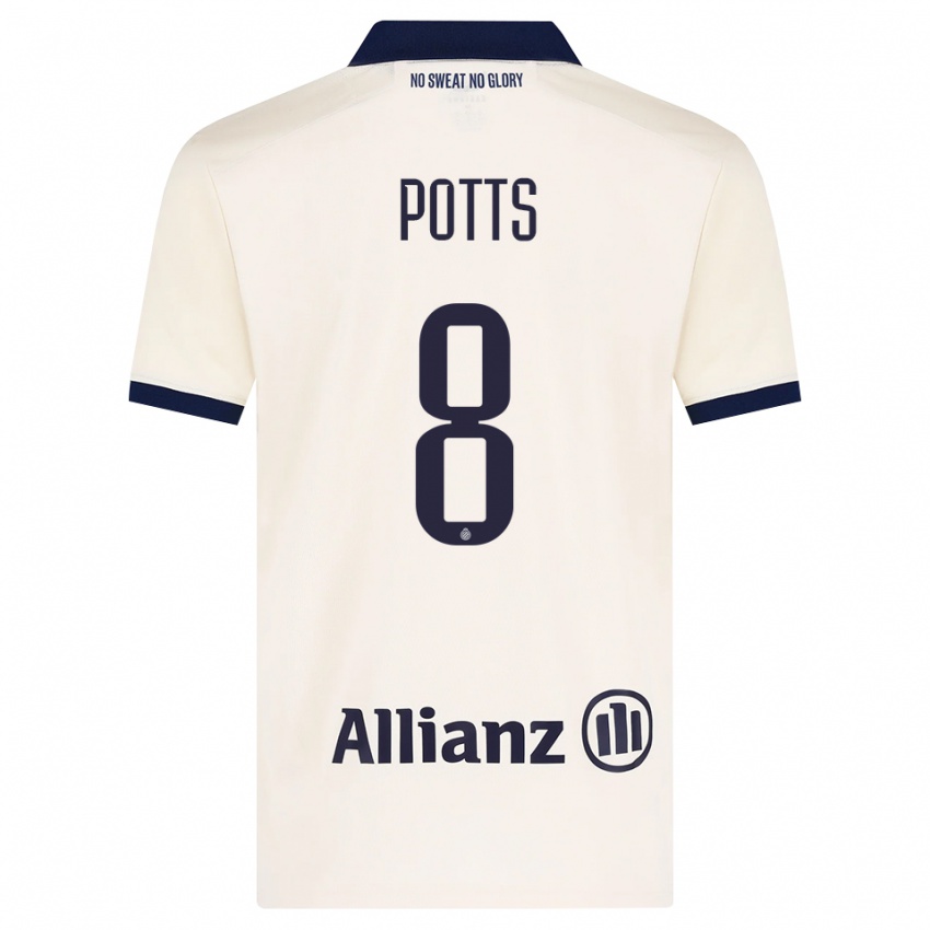 נשים Freddie Potts #8 בז' שחור הרחק ג'רזי 2026/27 חולצה קצרה
