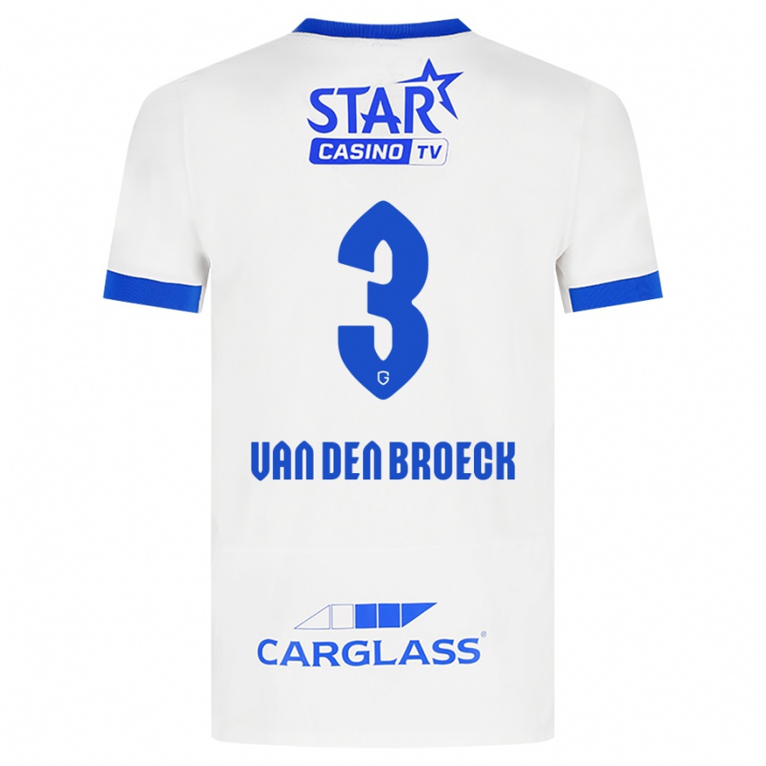 נשים Kobe Van Den Broeck #3 לבן כחול הרחק ג'רזי 2026/27 חולצה קצרה