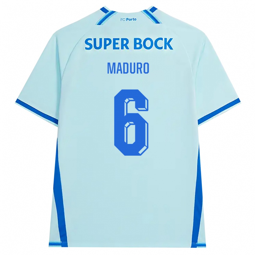 נשים Henrique Maduro #6 ציאן בהיר כחול ג'רזי קיט שלישי 2026/27 חולצה קצרה