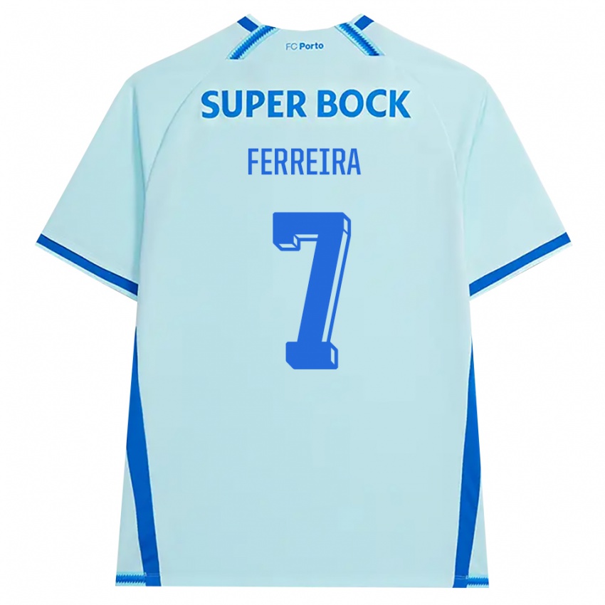 נשים Maria Ferreira #7 ציאן בהיר כחול ג'רזי קיט שלישי 2026/27 חולצה קצרה