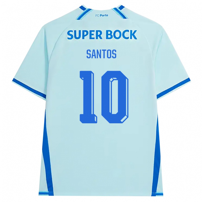 נשים Gonçalo Santos #10 ציאן בהיר כחול ג'רזי קיט שלישי 2026/27 חולצה קצרה