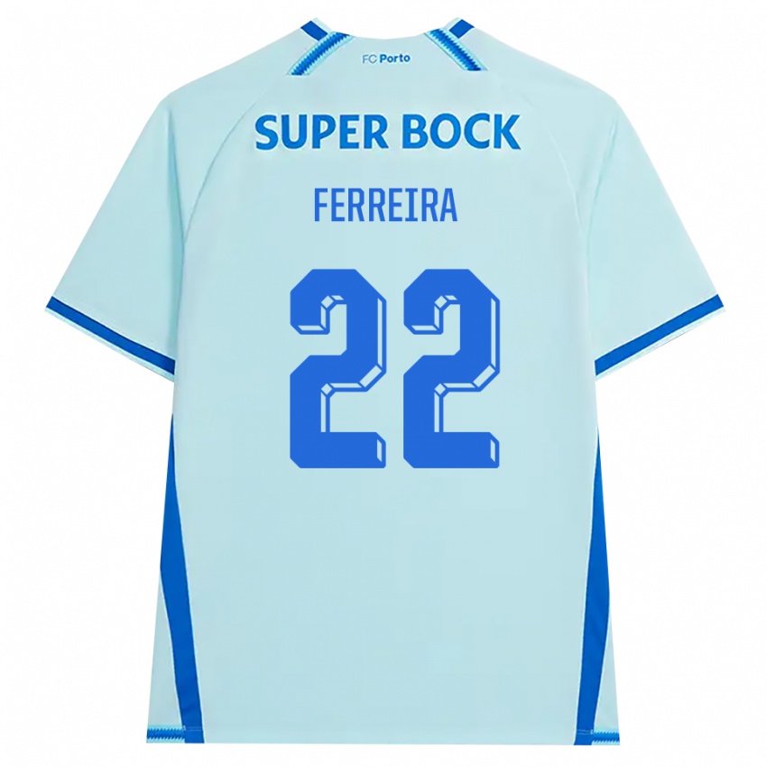 נשים Joana Ferreira #22 ציאן בהיר כחול ג'רזי קיט שלישי 2026/27 חולצה קצרה