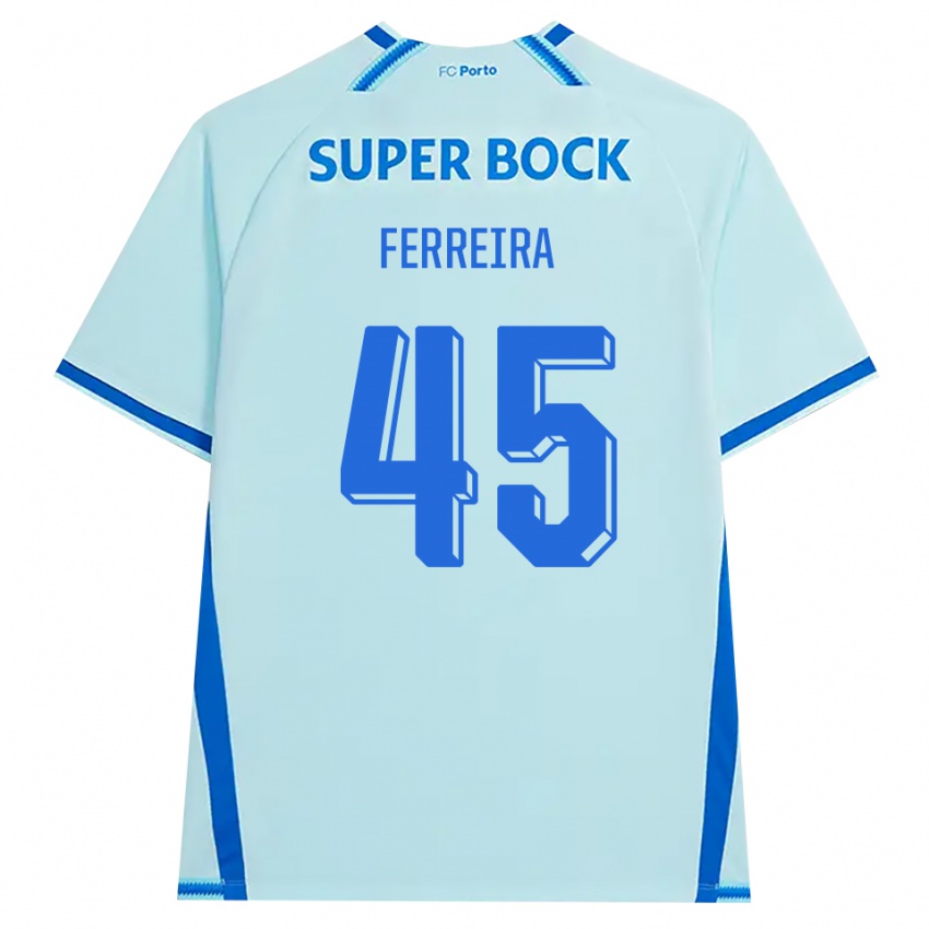 נשים Tiago Ferreira #45 ציאן בהיר כחול ג'רזי קיט שלישי 2026/27 חולצה קצרה