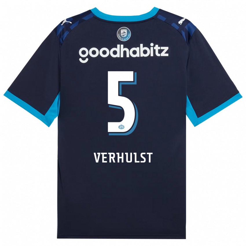 נשים Gino Verhulst #5 כחול דודוד כחול רויאל ג'רזי קיט שלישי 2026/27 חולצה קצרה