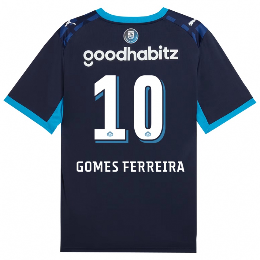 נשים Damian Gomes Ferreira #10 כחול דודוד כחול רויאל ג'רזי קיט שלישי 2026/27 חולצה קצרה