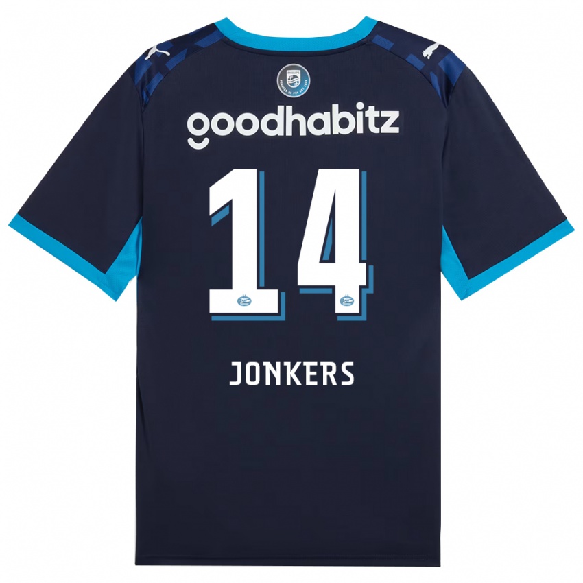 נשים Brent Jonkers #14 כחול דודוד כחול רויאל ג'רזי קיט שלישי 2026/27 חולצה קצרה