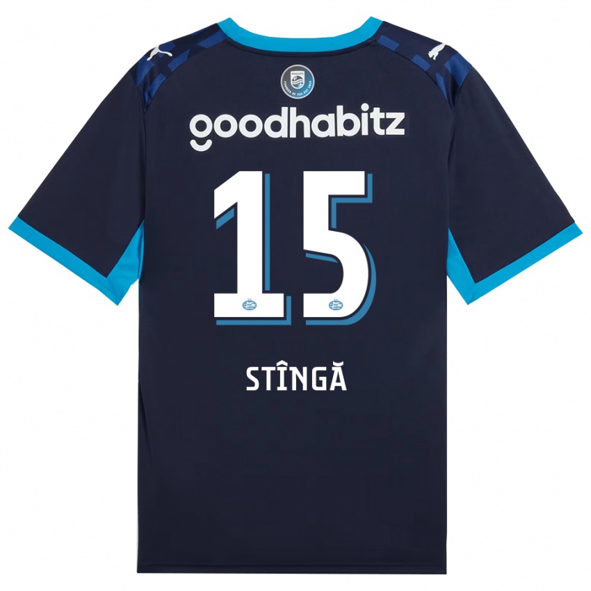 נשים Lucas Stîngă #15 כחול דודוד כחול רויאל ג'רזי קיט שלישי 2026/27 חולצה קצרה
