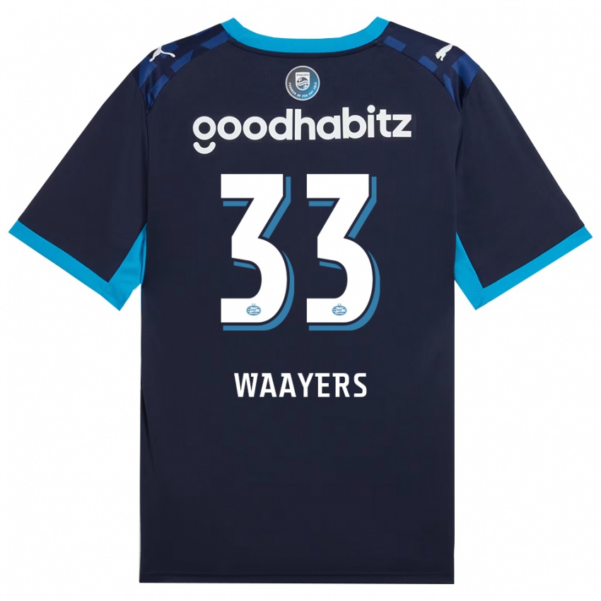 נשים Eus Waayers #33 כחול דודוד כחול רויאל ג'רזי קיט שלישי 2026/27 חולצה קצרה