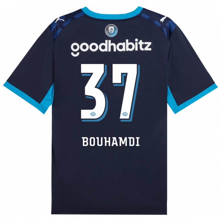 נשים Amir Bouhamdi #37 כחול דודוד כחול רויאל ג'רזי קיט שלישי 2026/27 חולצה קצרה