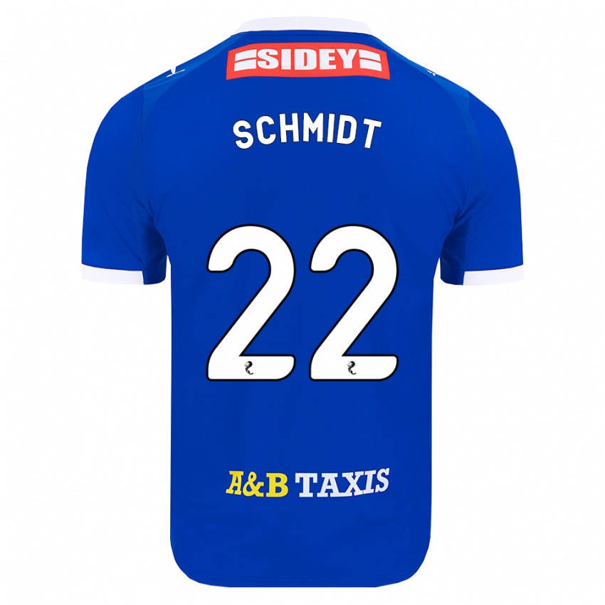 נשים Danny Schmidt #22 כחול אדום צהוב ג'רזי ביתית 2026/27 חולצה קצרה