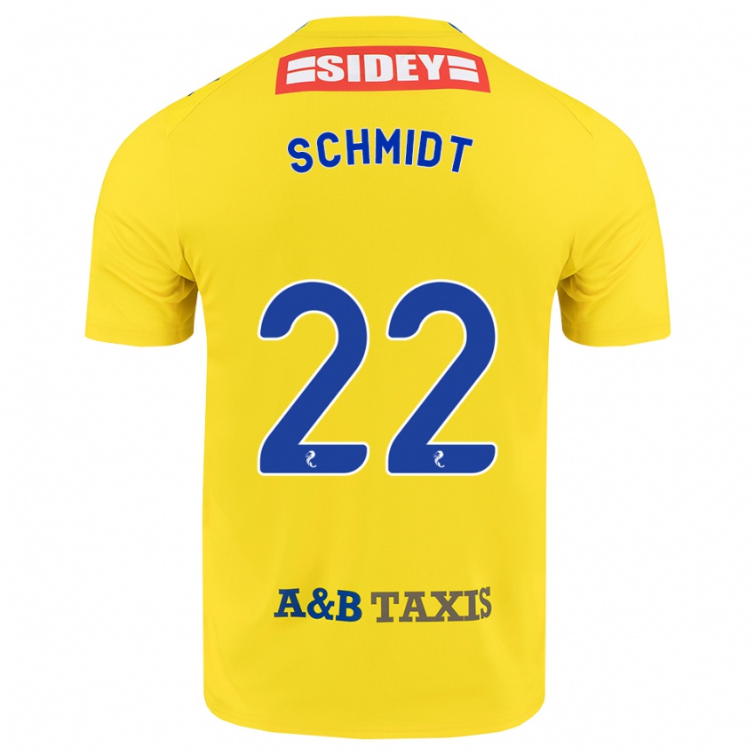 נשים Danny Schmidt #22 צהוב כחול שחור הרחק ג'רזי 2026/27 חולצה קצרה
