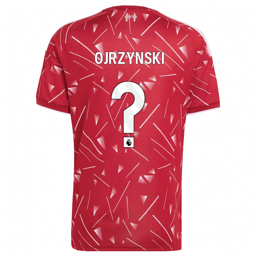 ילדים Jakub Ojrzynski #0 לבן אדום ג'רזי ביתית 2026/27 חולצה קצרה