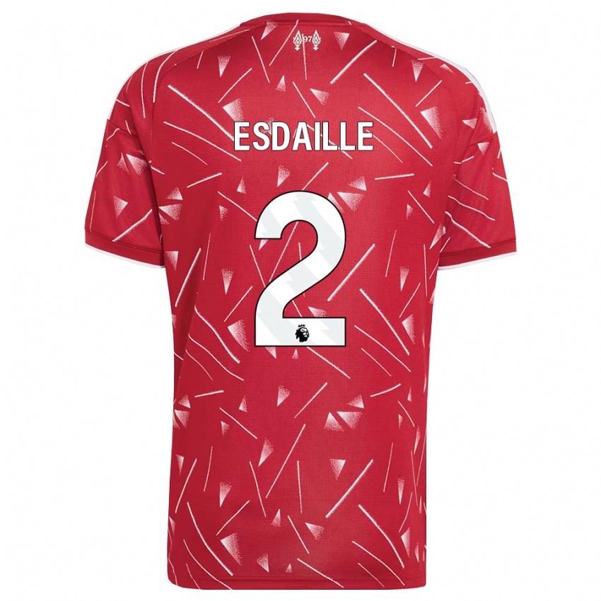 ילדים Dj Esdaille #2 לבן אדום ג'רזי ביתית 2026/27 חולצה קצרה