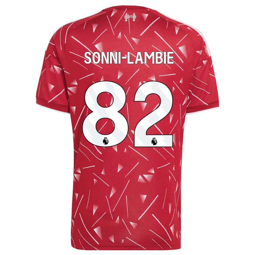 ילדים Joshua Sonni-Lambie #82 לבן אדום ג'רזי ביתית 2026/27 חולצה קצרה