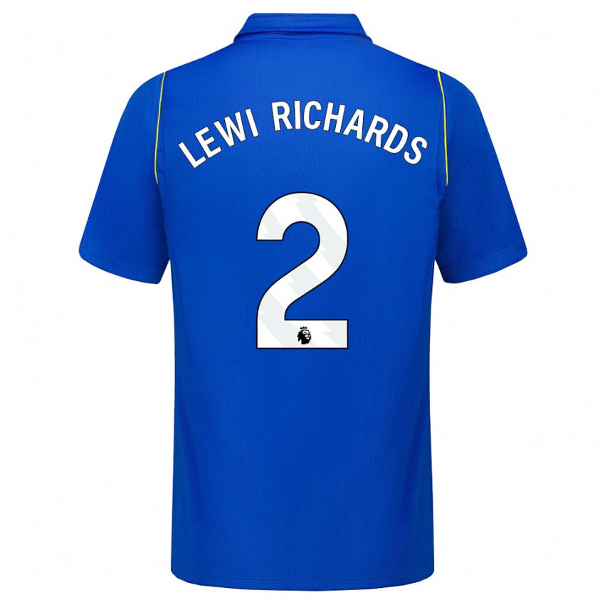 ילדים Lewi Richards #2 כחול צהוב ג'רזי ביתית 2026/27 חולצה קצרה