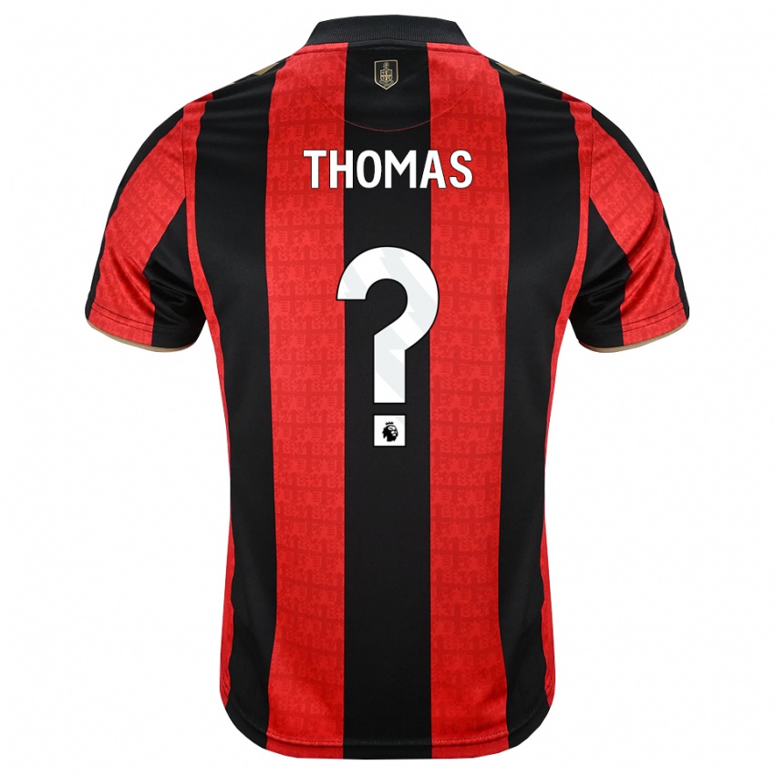 ילדים Alfie Thomas #0 זהב אדום שחור ג'רזי ביתית 2026/27 חולצה קצרה