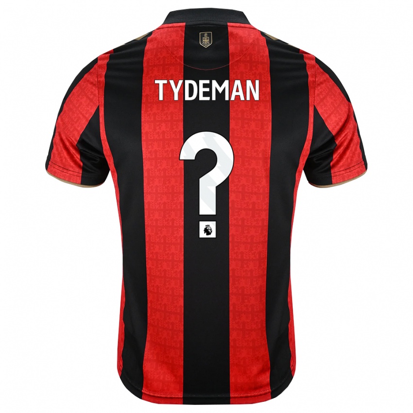 ילדים Kian Tydeman #0 זהב אדום שחור ג'רזי ביתית 2026/27 חולצה קצרה