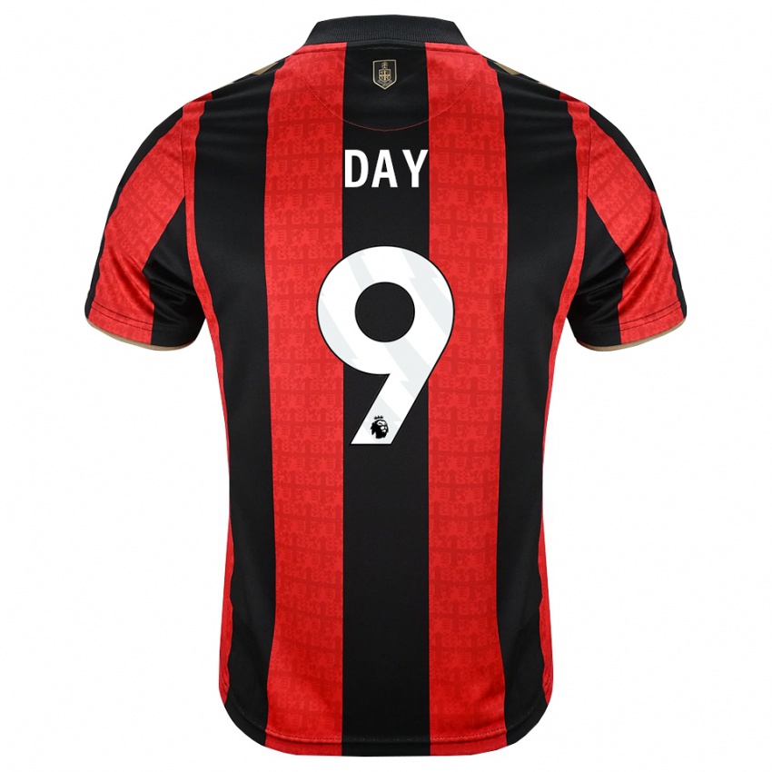 ילדים Jonny Day #9 זהב אדום שחור ג'רזי ביתית 2026/27 חולצה קצרה