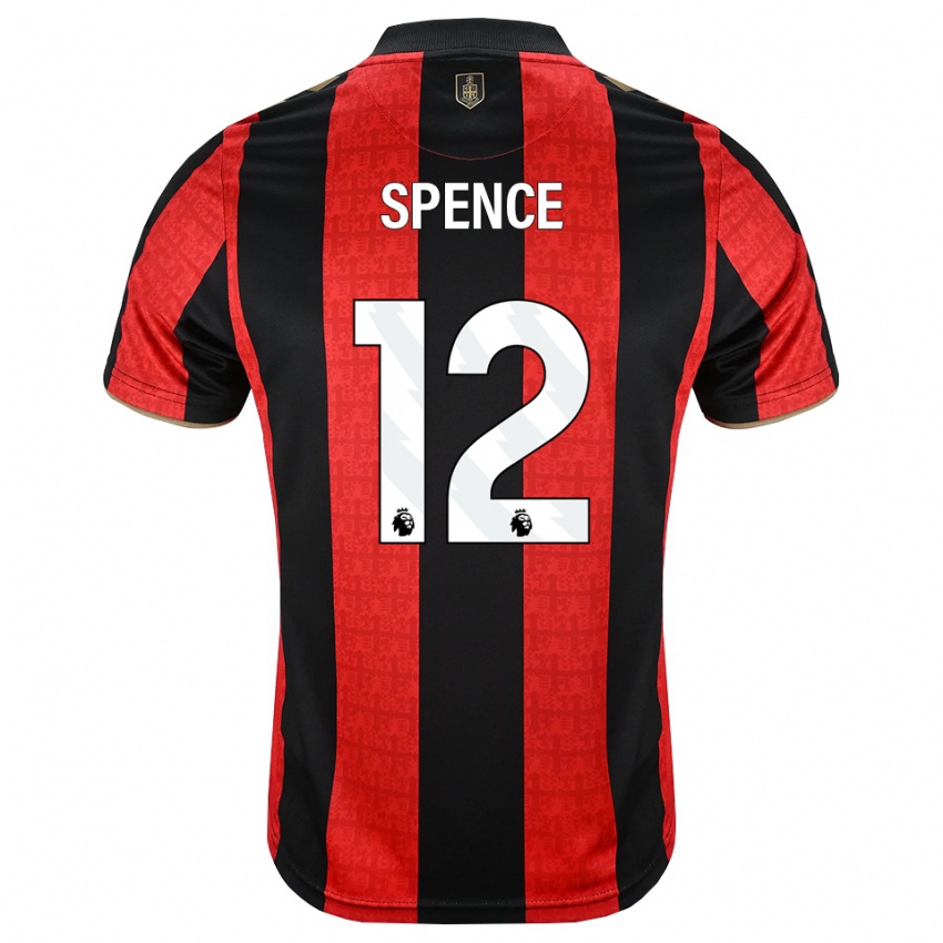 ילדים Joe Spence #12 זהב אדום שחור ג'רזי ביתית 2026/27 חולצה קצרה