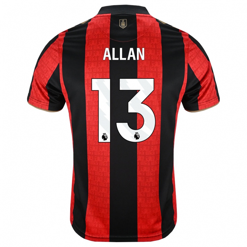 ילדים Mack Allan #13 זהב אדום שחור ג'רזי ביתית 2026/27 חולצה קצרה