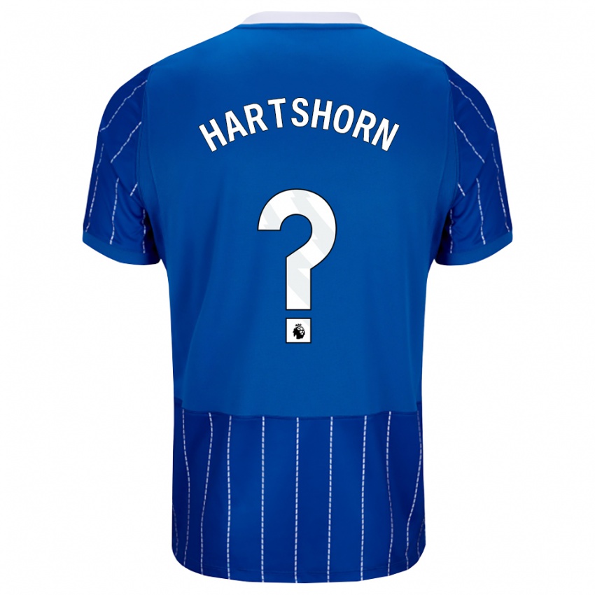 ילדים Louie Hartshorn #0 כחול מדיום לבן ג'רזי ביתית 2026/27 חולצה קצרה