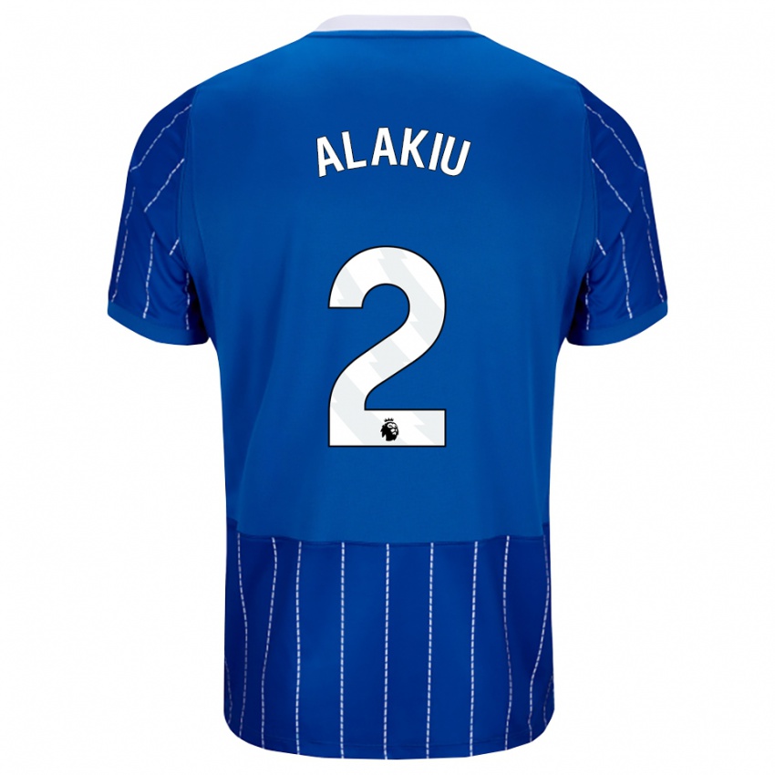 ילדים Isaiah Alakiu #2 כחול מדיום לבן ג'רזי ביתית 2026/27 חולצה קצרה