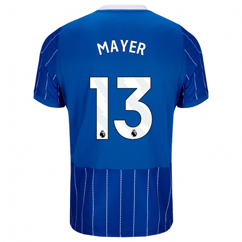 ילדים Oliver Mayer #13 כחול מדיום לבן ג'רזי ביתית 2026/27 חולצה קצרה