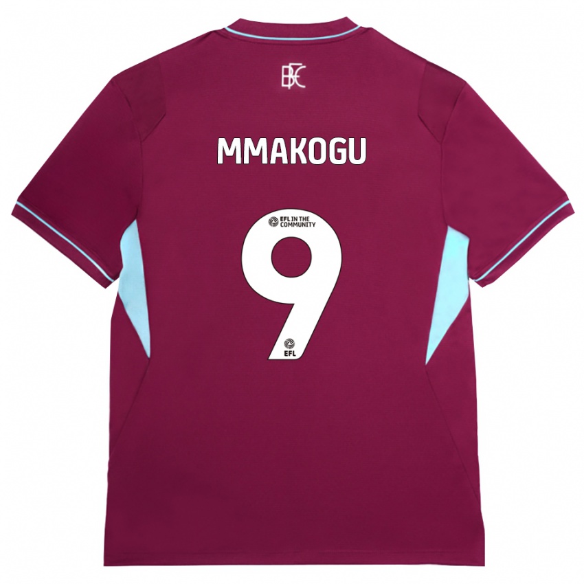 ילדים Jan Mmakogu #9 בורדו ירוק ג'רזי ביתית 2026/27 חולצה קצרה
