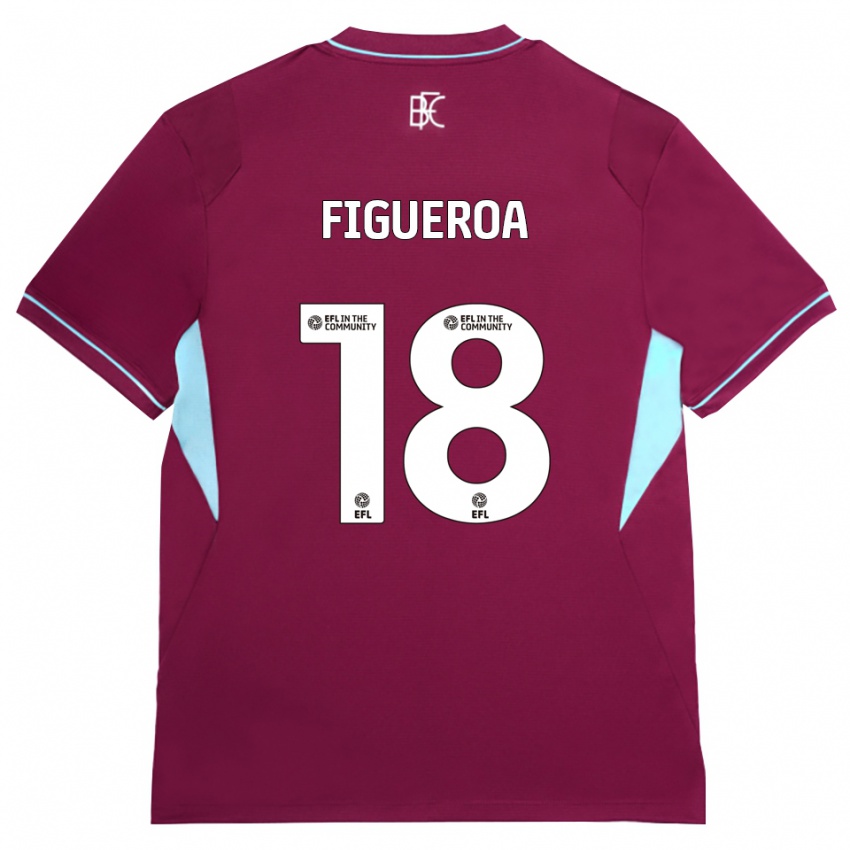 ילדים Keyvan Figueroa #18 בורדו ירוק ג'רזי ביתית 2026/27 חולצה קצרה