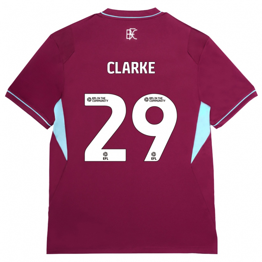 ילדים Abby Clarke #29 בורדו ירוק ג'רזי ביתית 2026/27 חולצה קצרה