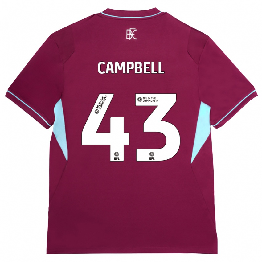 ילדים Murray Campbell #43 בורדו ירוק ג'רזי ביתית 2026/27 חולצה קצרה