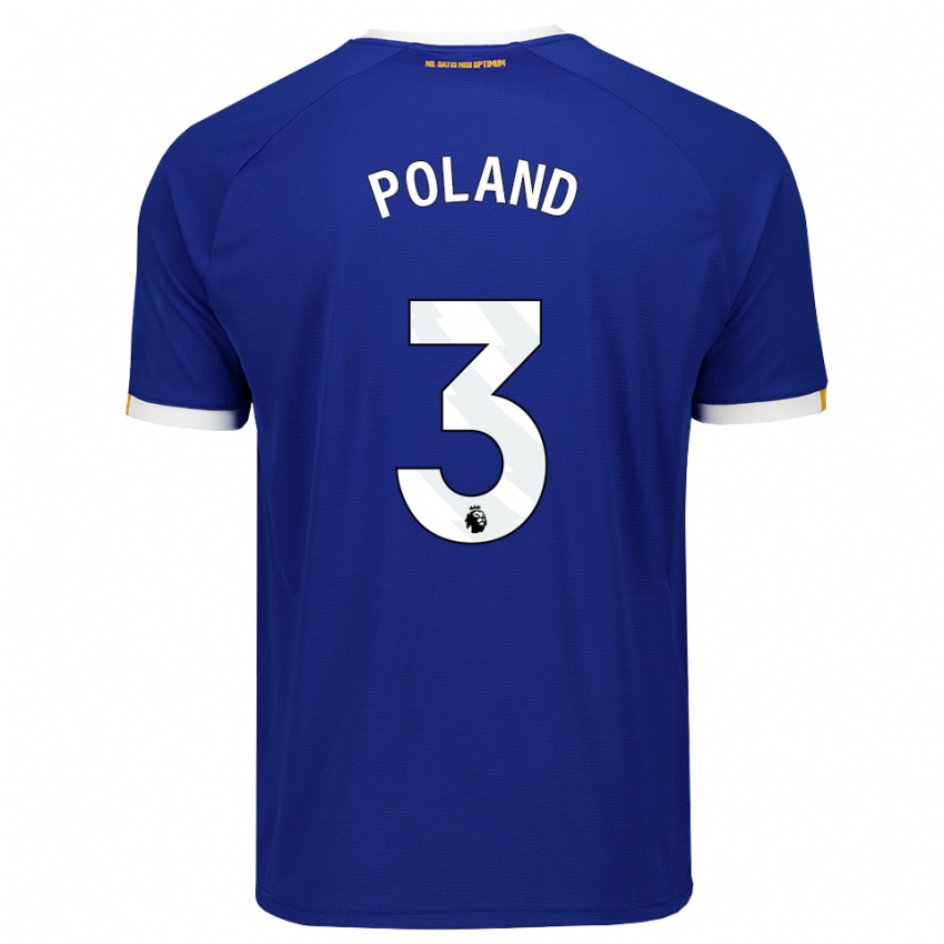ילדים Louis Poland #3 כחול לבן צהוב ג'רזי ביתית 2026/27 חולצה קצרה