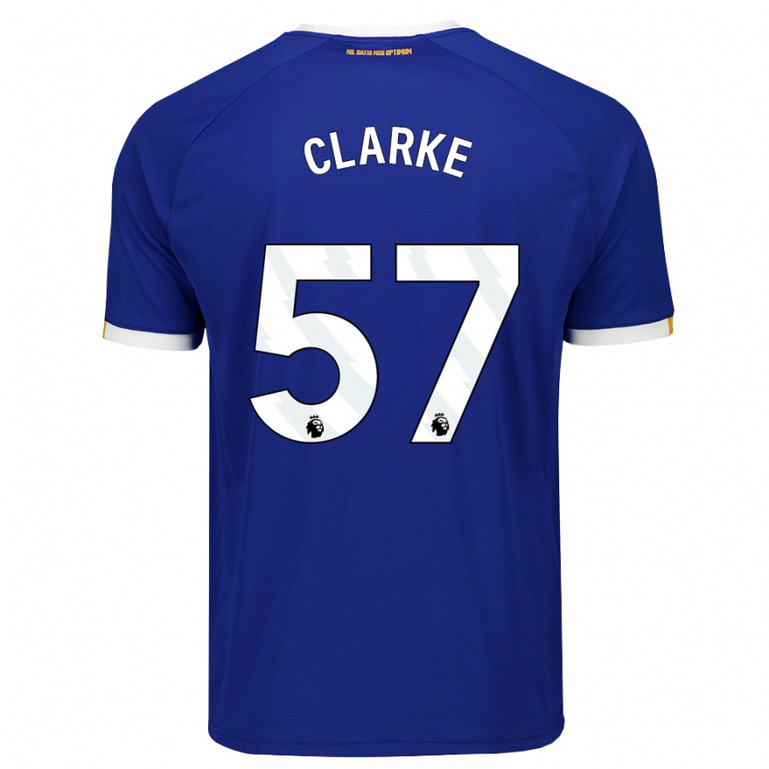 ילדים Justin Clarke #57 כחול לבן צהוב ג'רזי ביתית 2026/27 חולצה קצרה
