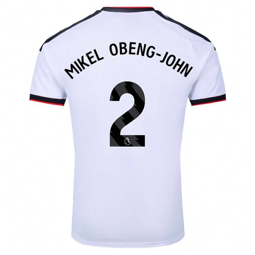 ילדים Joe Mikel Obeng-John #2 לבן שחור אדום ג'רזי ביתית 2026/27 חולצה קצרה