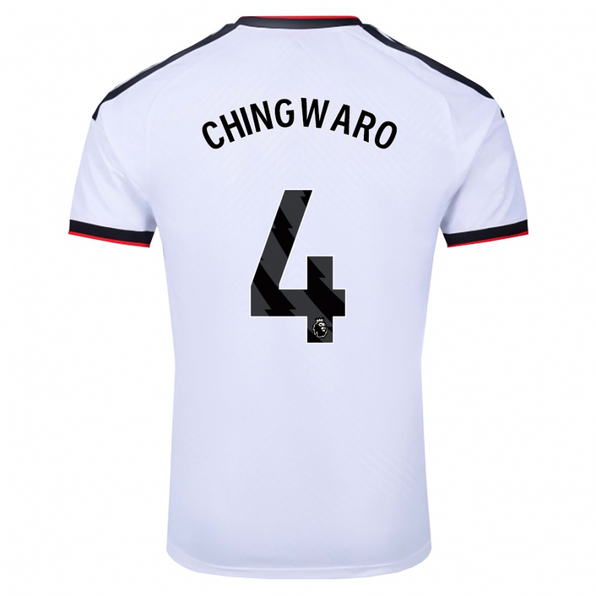 ילדים Seth Chingwaro #4 לבן שחור אדום ג'רזי ביתית 2026/27 חולצה קצרה