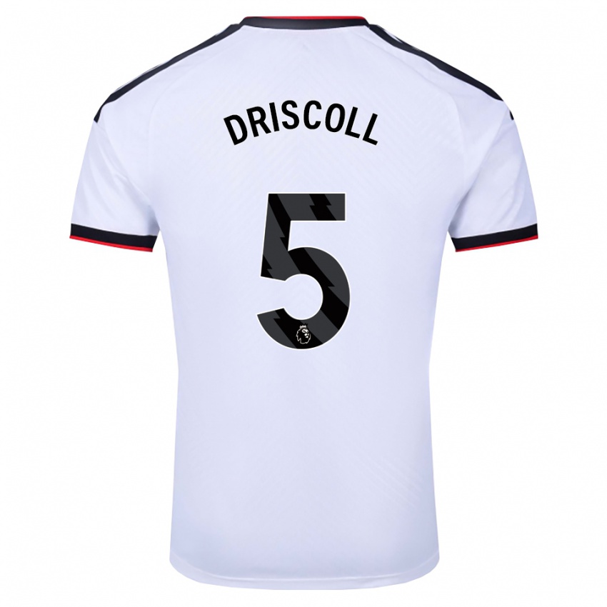 ילדים Teddy Driscoll #5 לבן שחור אדום ג'רזי ביתית 2026/27 חולצה קצרה