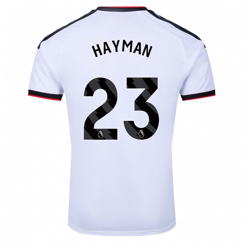 ילדים Alex Hayman #23 לבן שחור אדום ג'רזי ביתית 2026/27 חולצה קצרה