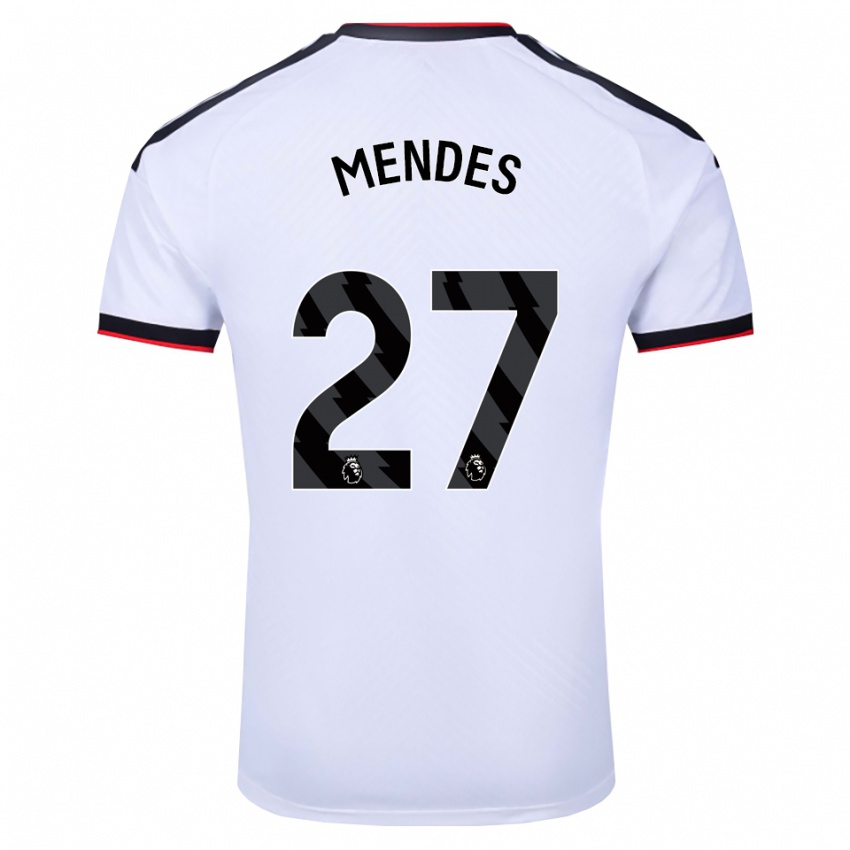 ילדים Megalie Mendes #27 לבן שחור אדום ג'רזי ביתית 2026/27 חולצה קצרה