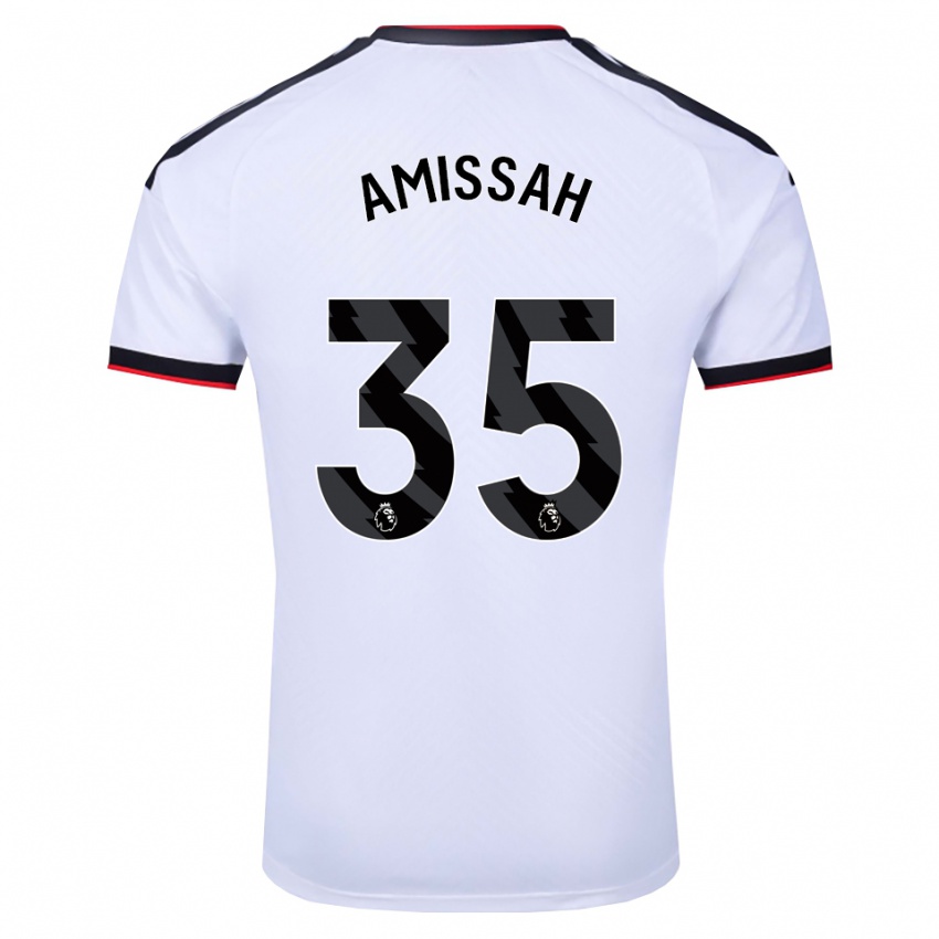 ילדים Sam Amissah #35 לבן שחור אדום ג'רזי ביתית 2026/27 חולצה קצרה