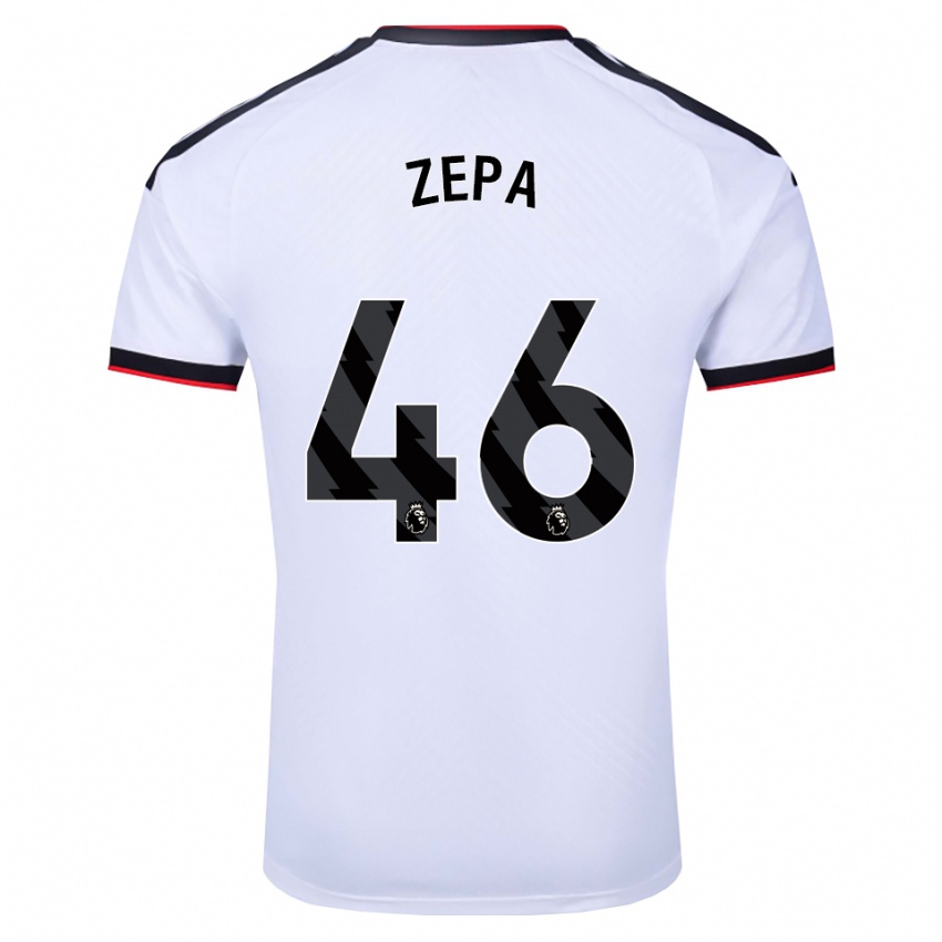 ילדים Macauley Zepa #46 לבן שחור אדום ג'רזי ביתית 2026/27 חולצה קצרה