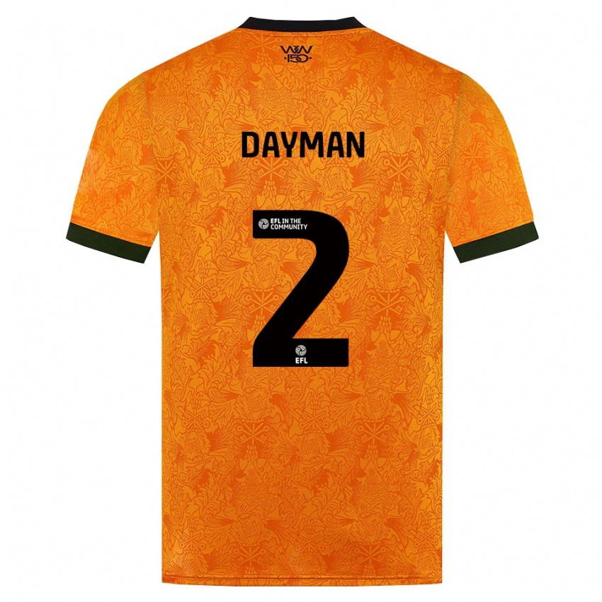 ילדים Myles Dayman #2 כתום שחור ג'רזי ביתית 2026/27 חולצה קצרה