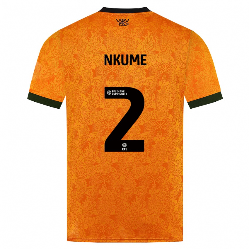 ילדים Saviour Nkume #2 כתום שחור ג'רזי ביתית 2026/27 חולצה קצרה