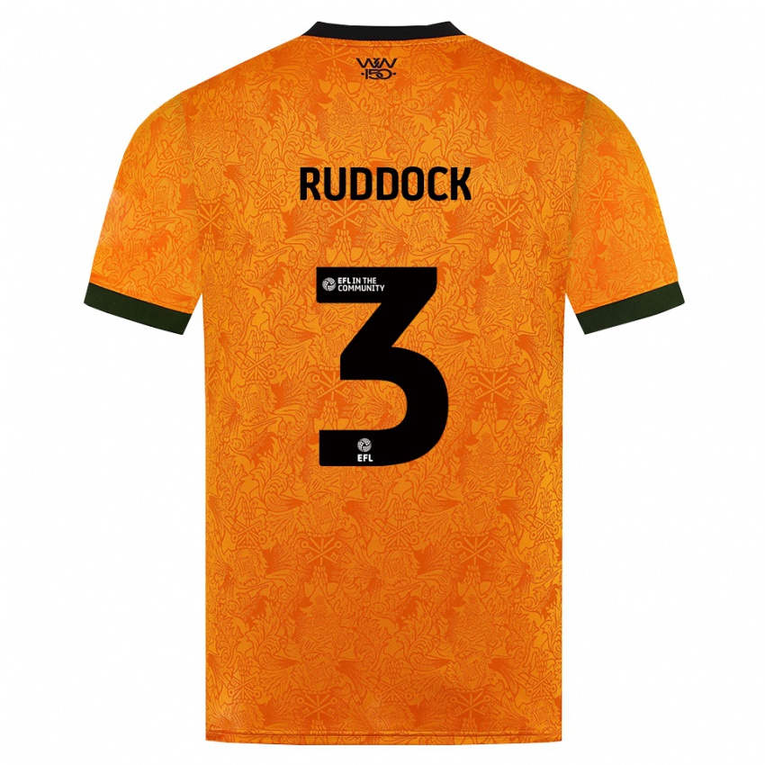 ילדים Max Ruddock #3 כתום שחור ג'רזי ביתית 2026/27 חולצה קצרה