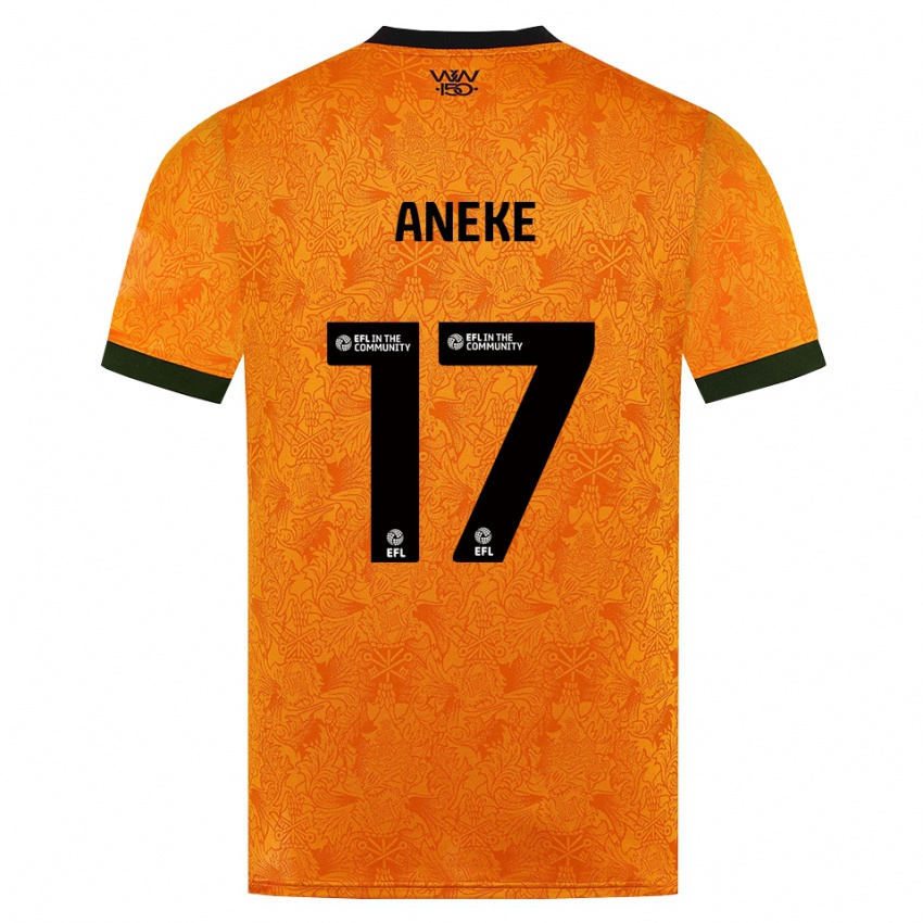 ילדים Aaron Aneke #17 כתום שחור ג'רזי ביתית 2026/27 חולצה קצרה