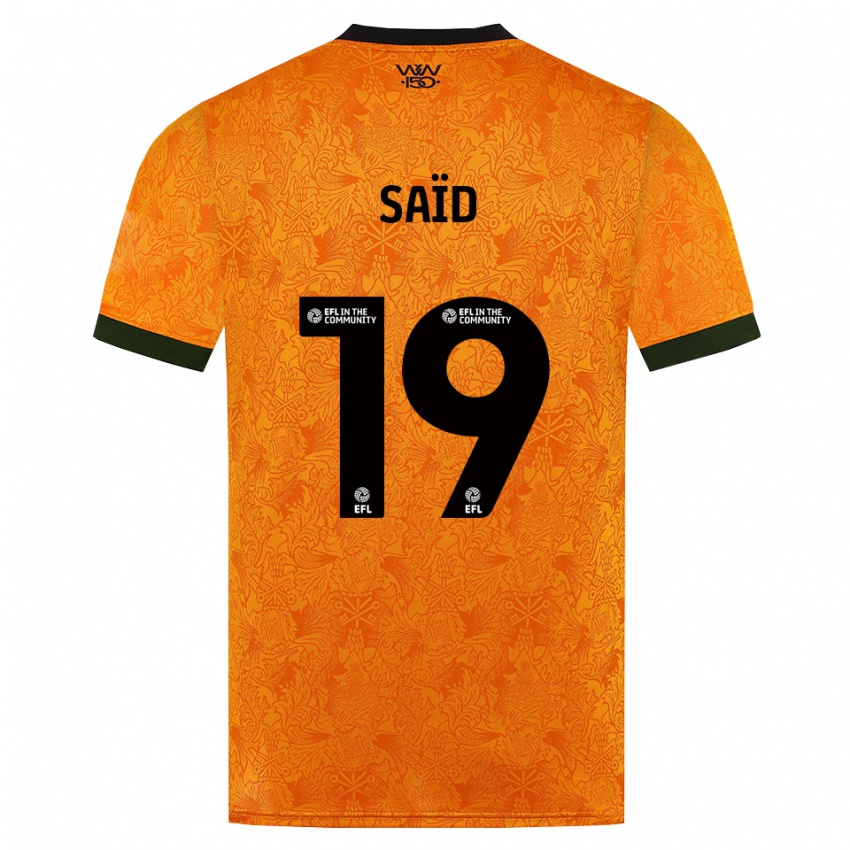 ילדים Rafiki Saïd #19 כתום שחור ג'רזי ביתית 2026/27 חולצה קצרה