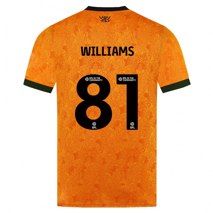 ילדים Ashton Williams #81 כתום שחור ג'רזי ביתית 2026/27 חולצה קצרה