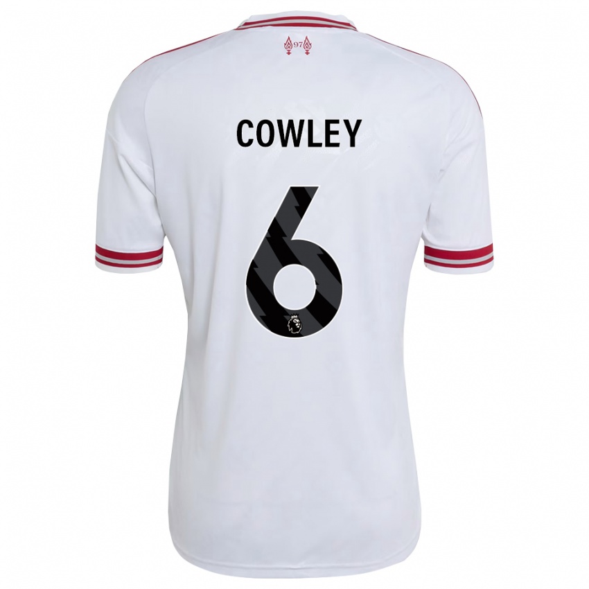 ילדים Ryan Cowley #6 אדום לבן הרחק ג'רזי 2026/27 חולצה קצרה